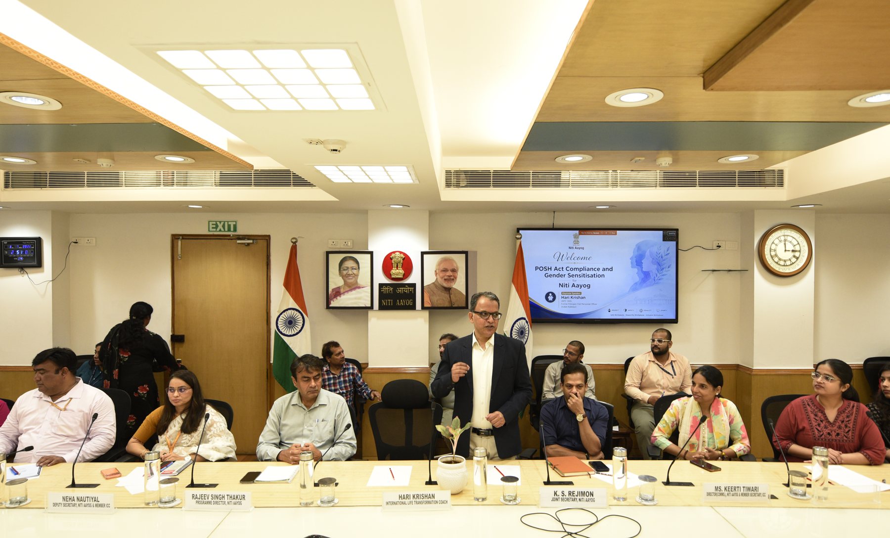 Hari Krishan delivering the POSH Act Compliance and Gender Sensitisation session at NITI Aayog, New Delhi