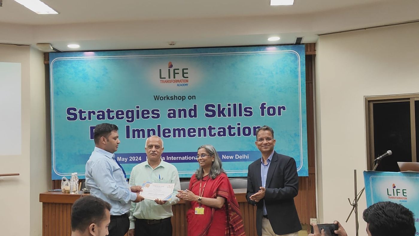 RTI Implementation — certificate presentation, May 2024