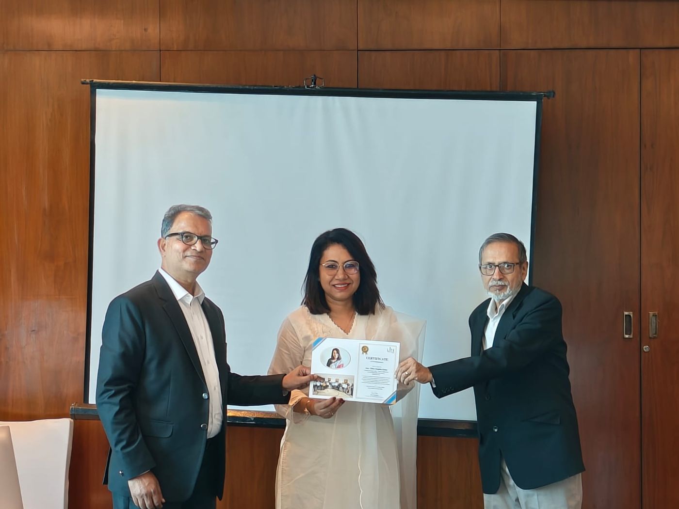 Certificate presentation